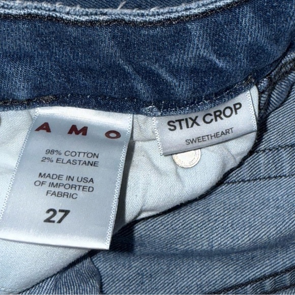 AMO Jeans Stix Crop Raw Hem Skinny Jeans - Picture 6 of 9